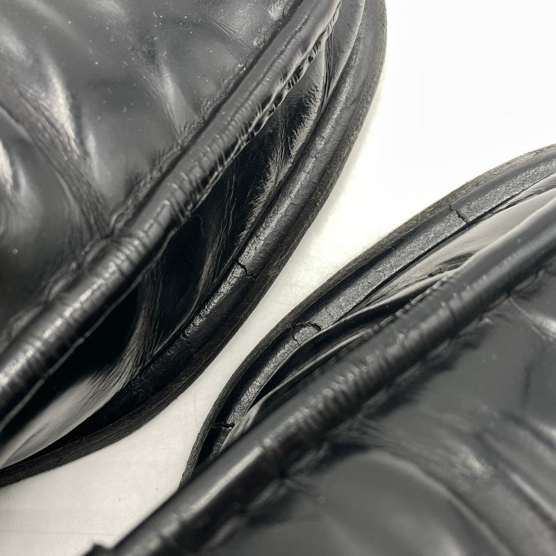【現状渡し品】【メンズ】 GUCCI グッチ 11002 スクエアトゥ シェリーライン ホースビット ローファー 靴 シューズ 183-260926-yo-01-teih サイズ：42E カラー：ブラック 万代Net店