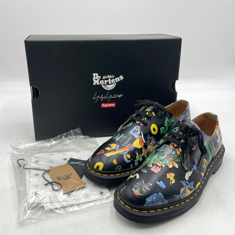 【中古品】【メンズ】 SUPREME シュプリーム × YOHJI YAMAMOTO ヨウジヤマモト × DR.MARTENS ドクターマーチン トリプルコラボ 3EYE－SHOE 28011001 3ホール シューズ 靴 149-260926-yo-03-teih サイズ：27cm カラー：ブラック 万代Net店