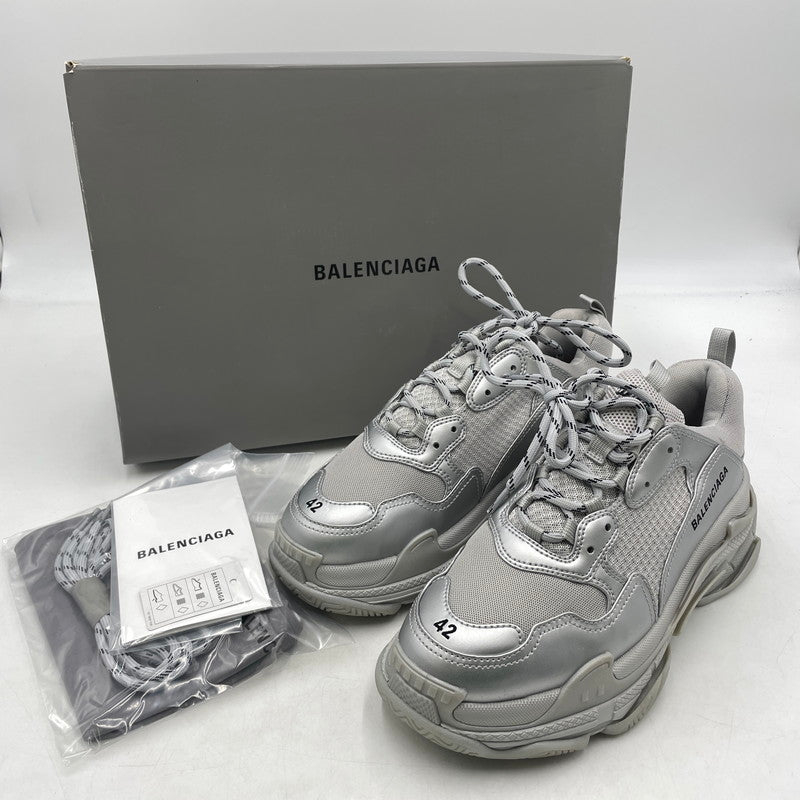 【中古品】【メンズ】 BALENCIAGA バレンシアガ TRIPLE S 536737 トリプルS スニーカー 靴 シューズ 183-260926-yo-15-teih サイズ：42 カラー：シルバー 万代Net店