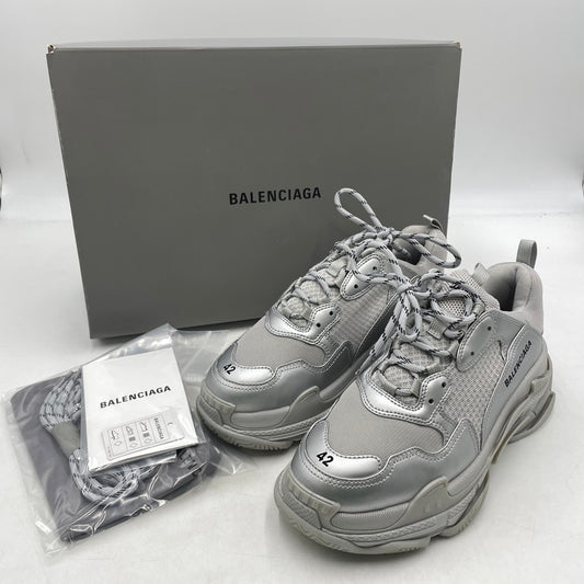 【中古品】【メンズ】 BALENCIAGA バレンシアガ TRIPLE S 536737 トリプルS スニーカー 靴 シューズ 183-260926-yo-15-teih サイズ：42 カラー：シルバー 万代Net店