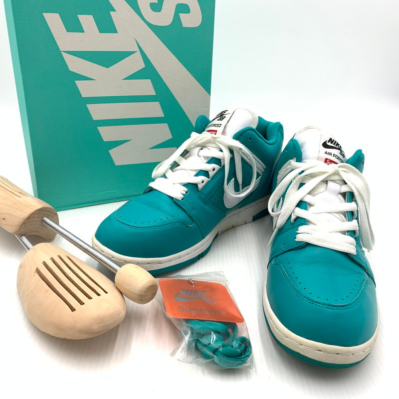 【中古品】【メンズ】 NIKE SB ナイキエスビー × Supreme シュプリーム 別注 コラボ AIR FORCE 2 LOW AA0871-313 エアフォース2 ロー スニーカー 靴 シューズ 160-261002-ko-06-teih サイズ：27.5cm カラー：ニューエメラルド 万代Net店