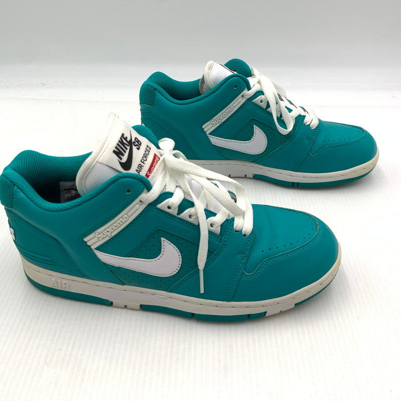 【中古品】【メンズ】 NIKE SB ナイキエスビー × Supreme シュプリーム 別注 コラボ AIR FORCE 2 LOW AA0871-313 エアフォース2 ロー スニーカー 靴 シューズ 160-261002-ko-06-teih サイズ：27.5cm カラー：ニューエメラルド 万代Net店