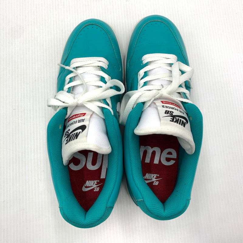 【中古品】【メンズ】 NIKE SB ナイキエスビー × Supreme シュプリーム 別注 コラボ AIR FORCE 2 LOW AA0871-313 エアフォース2 ロー スニーカー 靴 シューズ 160-261002-ko-06-teih サイズ：27.5cm カラー：ニューエメラルド 万代Net店