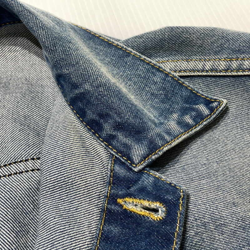 【中古品】【メンズ】 MAISON MARGIELA メゾン マルジェラ S50AM0537 S30561 22SS DISTRESSED DENIM JACKET 2022年春夏 ディストレスト デニム ジャケット アウター 141-260929-sa-15-teih サイズ：S カラー：インディゴ 万代Net店