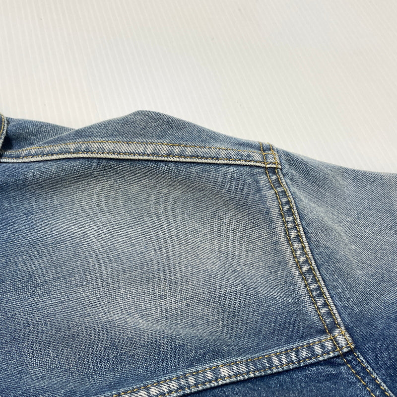 【中古品】【メンズ】 MAISON MARGIELA メゾン マルジェラ S50AM0537 S30561 22SS DISTRESSED DENIM JACKET 2022年春夏 ディストレスト デニム ジャケット アウター 141-260929-sa-15-teih サイズ：S カラー：インディゴ 万代Net店