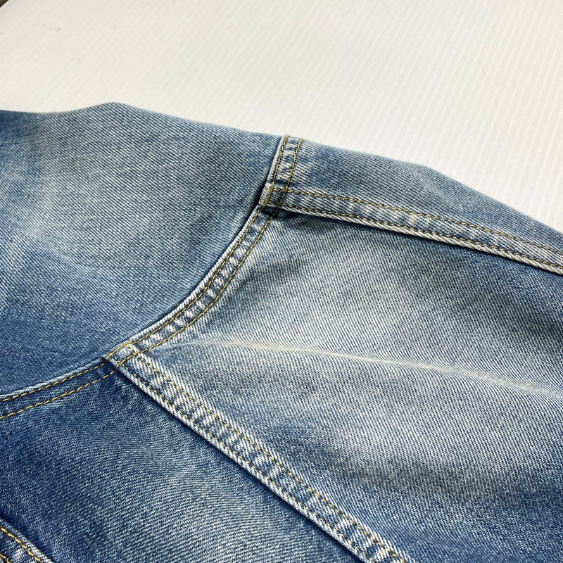 【中古品】【メンズ】 MAISON MARGIELA メゾン マルジェラ S50AM0537 S30561 22SS DISTRESSED DENIM JACKET 2022年春夏 ディストレスト デニム ジャケット アウター 141-260929-sa-15-teih サイズ：S カラー：インディゴ 万代Net店