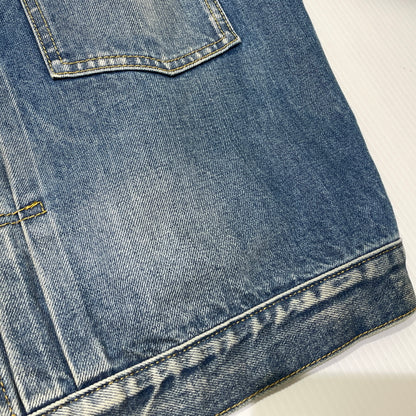 【中古品】【メンズ】 MAISON MARGIELA メゾン マルジェラ S50AM0537 S30561 22SS DISTRESSED DENIM JACKET 2022年春夏 ディストレスト デニム ジャケット アウター 141-260929-sa-15-teih サイズ：S カラー：インディゴ 万代Net店