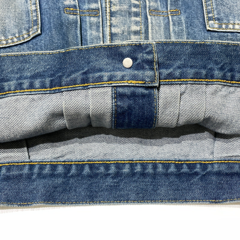 【中古品】【メンズ】 MAISON MARGIELA メゾン マルジェラ S50AM0537 S30561 22SS DISTRESSED DENIM JACKET 2022年春夏 ディストレスト デニム ジャケット アウター 141-260929-sa-15-teih サイズ：S カラー：インディゴ 万代Net店