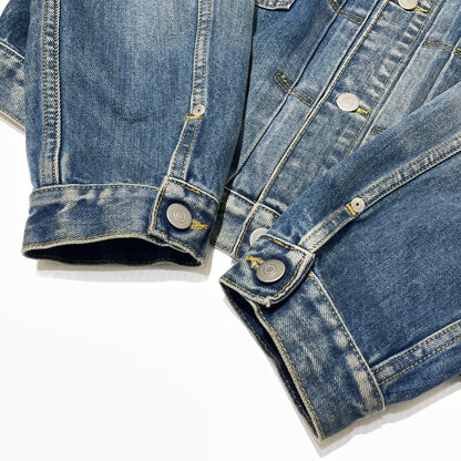 【中古品】【メンズ】 MAISON MARGIELA メゾン マルジェラ S50AM0537 S30561 22SS DISTRESSED DENIM JACKET 2022年春夏 ディストレスト デニム ジャケット アウター 141-260929-sa-15-teih サイズ：S カラー：インディゴ 万代Net店