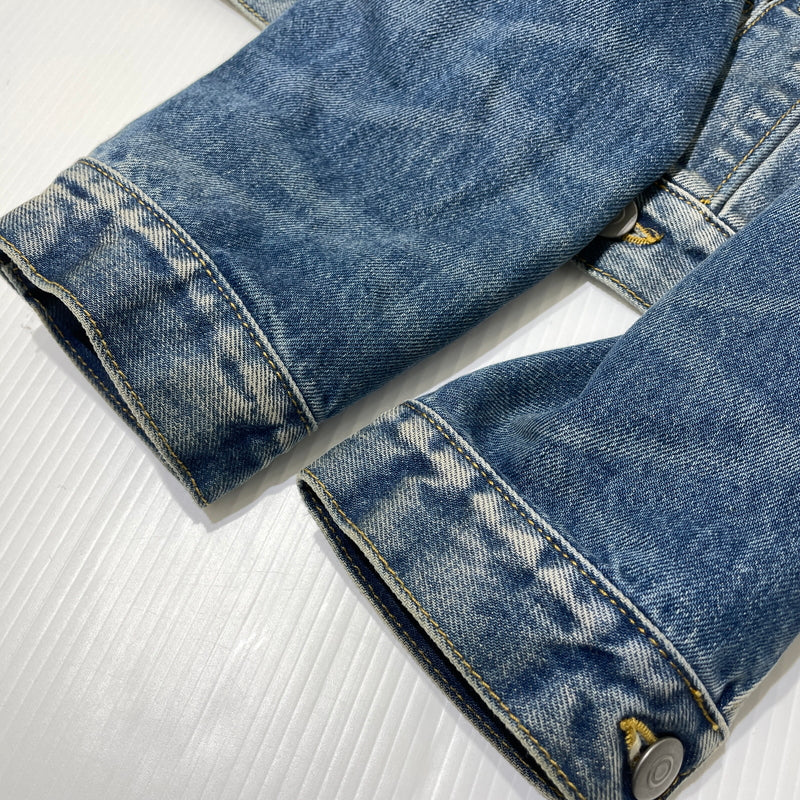 【中古品】【メンズ】 MAISON MARGIELA メゾン マルジェラ S50AM0537 S30561 22SS DISTRESSED DENIM JACKET 2022年春夏 ディストレスト デニム ジャケット アウター 141-260929-sa-15-teih サイズ：S カラー：インディゴ 万代Net店