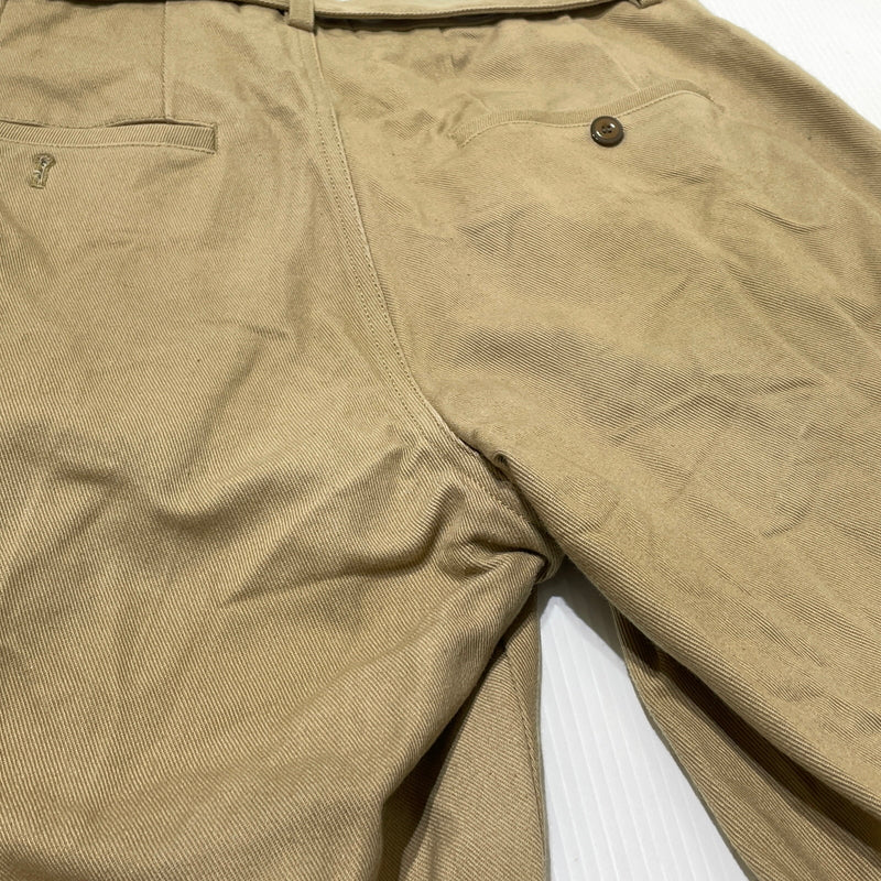 【中古品】【メンズ】 DOUBLET ダブレット SILK CHINO WIDE TAPERED TROUSERS 21SS10PT145 シルクチノ ワイドテーパード トラウザーズ ボトムス 151-260929-sa-09-teih サイズ：S カラー：ベージュ 万代Net店