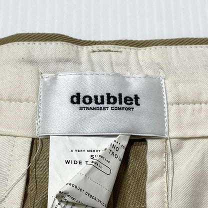 【中古品】【メンズ】 DOUBLET ダブレット SILK CHINO WIDE TAPERED TROUSERS 21SS10PT145 シルクチノ ワイドテーパード トラウザーズ ボトムス 151-260929-sa-09-teih サイズ：S カラー：ベージュ 万代Net店