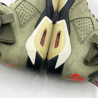 【中古品】【メンズ】 NIKE ナイキ× TRAVIS SCOTT トラヴィス・スコット 別注コラボ AIR JORDAN 6 RETRO "MEDIUM OLIVE" CN1084-200 エアジョーダン6 レトロ ミディアムオリーブ スニーカー 靴 160-260926-yo-13-teih サイズ：27.5cm カラー：カーキ 万代Net店