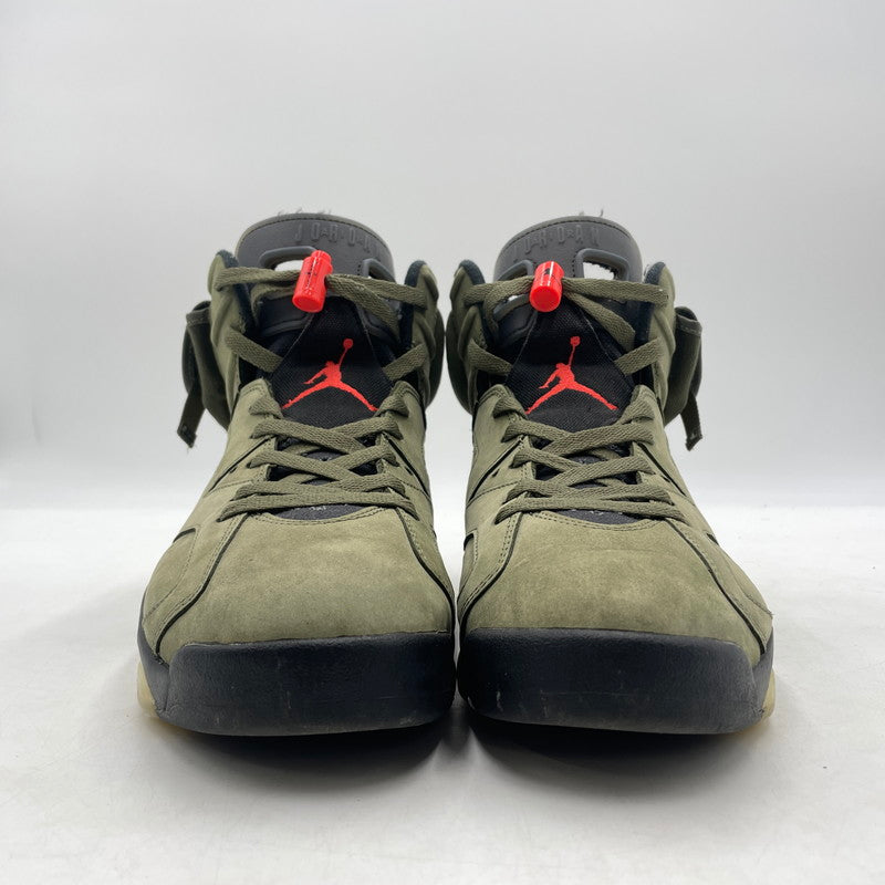 【中古品】【メンズ】 NIKE ナイキ× TRAVIS SCOTT トラヴィス・スコット 別注コラボ AIR JORDAN 6 RETRO "MEDIUM OLIVE" CN1084-200 エアジョーダン6 レトロ ミディアムオリーブ スニーカー 靴 160-260926-yo-13-teih サイズ：27.5cm カラー：カーキ 万代Net店