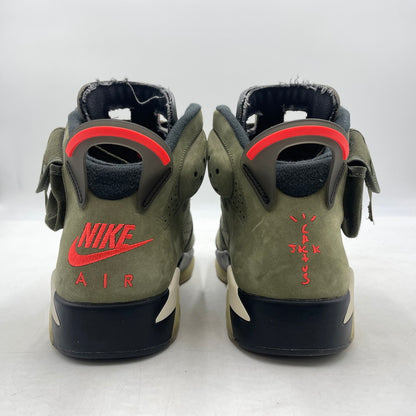 【中古品】【メンズ】 NIKE ナイキ× TRAVIS SCOTT トラヴィス・スコット 別注コラボ AIR JORDAN 6 RETRO "MEDIUM OLIVE" CN1084-200 エアジョーダン6 レトロ ミディアムオリーブ スニーカー 靴 160-260926-yo-13-teih サイズ：27.5cm カラー：カーキ 万代Net店