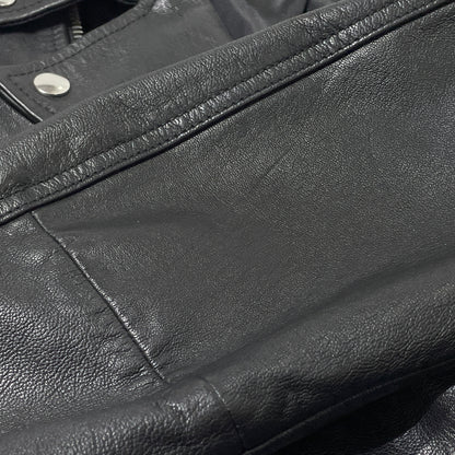 【中古品】【メンズ】 DIESEL ディーゼル GOATSKIN RIDERS JACKET A15303 ゴートスキン ライダース ジャケット アウター 141-260929-sa-16-teih サイズ：M カラー：ブラック 万代Net店