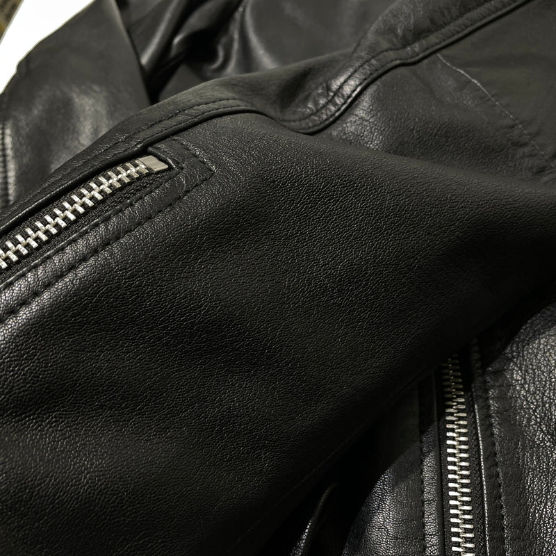 【中古品】【メンズ】 DIESEL ディーゼル GOATSKIN RIDERS JACKET A15303 ゴートスキン ライダース ジャケット アウター 141-260929-sa-16-teih サイズ：M カラー：ブラック 万代Net店