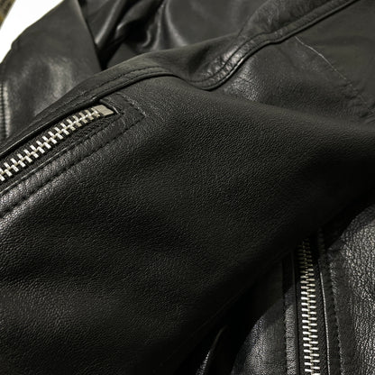 【中古品】【メンズ】 DIESEL ディーゼル GOATSKIN RIDERS JACKET A15303 ゴートスキン ライダース ジャケット アウター 141-260929-sa-16-teih サイズ：M カラー：ブラック 万代Net店