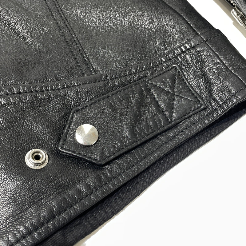 【中古品】【メンズ】 DIESEL ディーゼル GOATSKIN RIDERS JACKET A15303 ゴートスキン ライダース ジャケット アウター 141-260929-sa-16-teih サイズ：M カラー：ブラック 万代Net店
