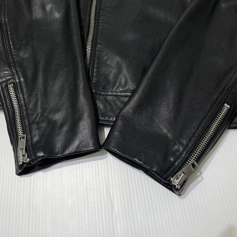 【中古品】【メンズ】 DIESEL ディーゼル GOATSKIN RIDERS JACKET A15303 ゴートスキン ライダース ジャケット アウター 141-260929-sa-16-teih サイズ：M カラー：ブラック 万代Net店