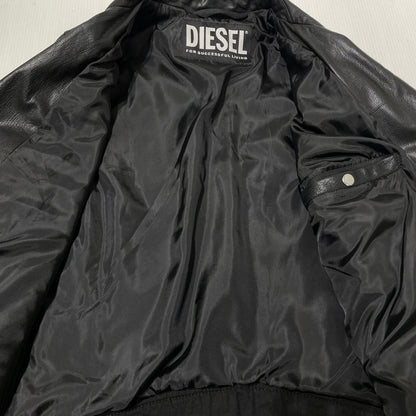 【中古品】【メンズ】 DIESEL ディーゼル GOATSKIN RIDERS JACKET A15303 ゴートスキン ライダース ジャケット アウター 141-260929-sa-16-teih サイズ：M カラー：ブラック 万代Net店