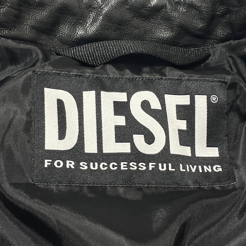 【中古品】【メンズ】 DIESEL ディーゼル GOATSKIN RIDERS JACKET A15303 ゴートスキン ライダース ジャケット アウター 141-260929-sa-16-teih サイズ：M カラー：ブラック 万代Net店