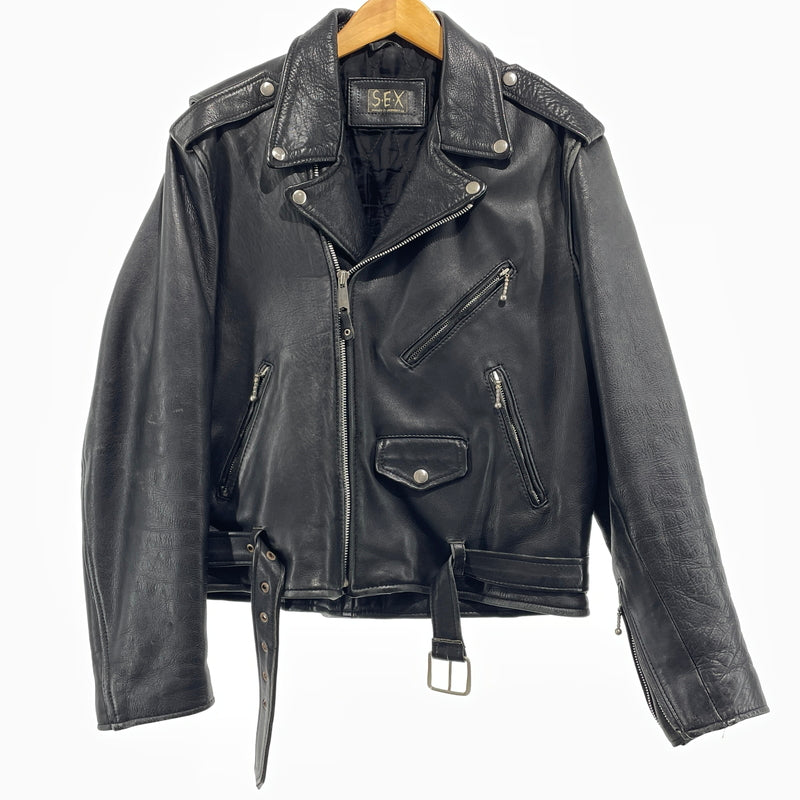 【現状渡し品】【メンズ】 SEX PRODUCED BY ANGROMANIA セックス プロデュースド バイ アングマニア COWHIDE DOUBLERIDER'S JACKET 牛革 ダブルライダース ジャケット アウター 145-260929-sa-17-teih 万代Net店