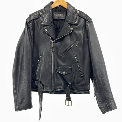 【現状渡し品】【メンズ】 SEX PRODUCED BY ANGROMANIA セックス プロデュースド バイ アングマニア COWHIDE DOUBLERIDER'S JACKET 牛革 ダブルライダース ジャケット アウター 145-260929-sa-17-teih 万代Net店