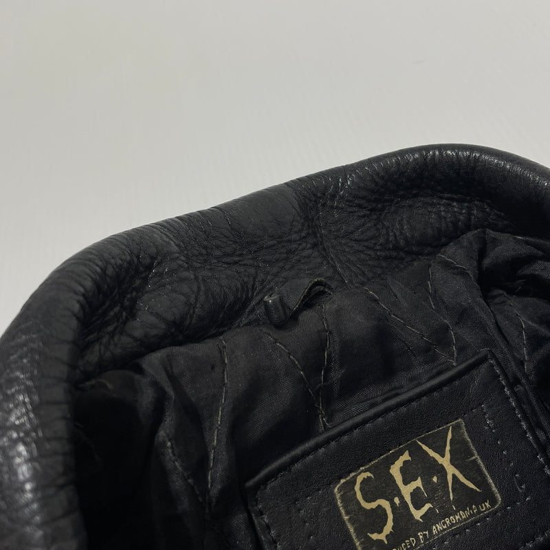 【現状渡し品】【メンズ】 SEX PRODUCED BY ANGROMANIA セックス プロデュースド バイ アングマニア COWHIDE DOUBLERIDER'S JACKET 牛革 ダブルライダース ジャケット アウター 145-260929-sa-17-teih 万代Net店