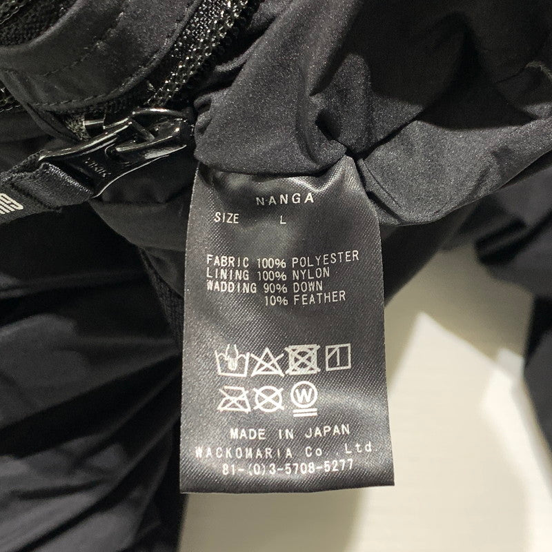 【中古品】【メンズ】 WACKO MARIA ワコマリア × NANGA ナンガ 別注 コラボ MOUNTAIN BELAY COAT TYPE-1 マウンテン ビレイ コート アウター ダウンジャケット 140-261001-ko-18-teih サイズ：L カラー：ブラック 万代Net店