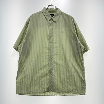 【中古品】【メンズ】 HUF ハフ MEGABLAST STRIPE S/S SHIRT メガブラスト ストライプ ショートスリーブ シャツ 半袖 トップス 142-260930-yo-18-teih サイズ：L カラー：グリーン 万代Net店