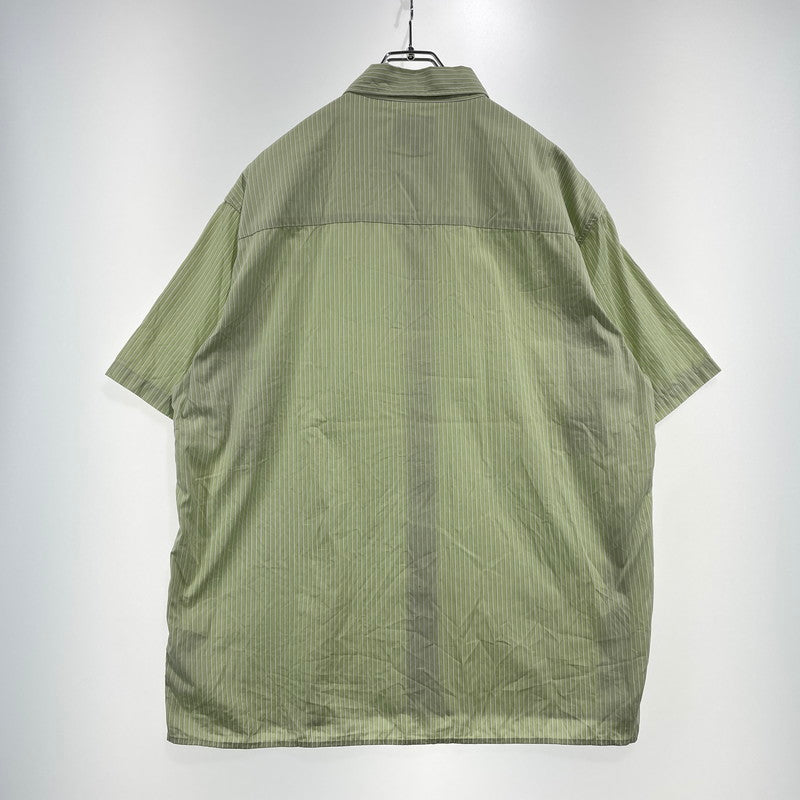 【中古品】【メンズ】 HUF ハフ MEGABLAST STRIPE S/S SHIRT メガブラスト ストライプ ショートスリーブ シャツ 半袖 トップス 142-260930-yo-18-teih サイズ：L カラー：グリーン 万代Net店
