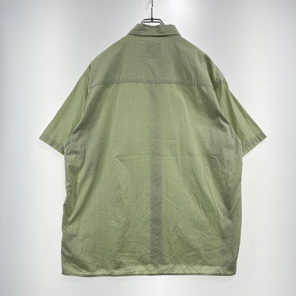 【中古品】【メンズ】 HUF ハフ MEGABLAST STRIPE S/S SHIRT メガブラスト ストライプ ショートスリーブ シャツ 半袖 トップス 142-260930-yo-18-teih サイズ：L カラー：グリーン 万代Net店