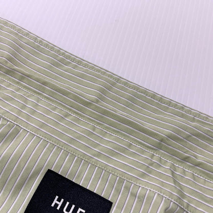 【中古品】【メンズ】 HUF ハフ MEGABLAST STRIPE S/S SHIRT メガブラスト ストライプ ショートスリーブ シャツ 半袖 トップス 142-260930-yo-18-teih サイズ：L カラー：グリーン 万代Net店