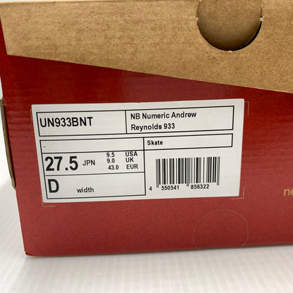 【中古品】【メンズ】 NEWBALANCE ニューバランス NUMERIC ANDREW REYNOLDS UN933BNT ナムリック アンドリュー レイノルズ スニーカー 靴 シューズ 162-261002-ko-09-teih サイズ：27.5cm カラー：ブラック系 万代Net店