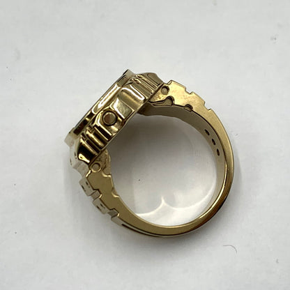 【中古品】【メンズ】 CASIO カシオ RING WATCH CRW-001-1JR リングウォッチ アクセサリー 時計 197-260929-ko-02-teih カラー：ゴールドカラー 万代Net店