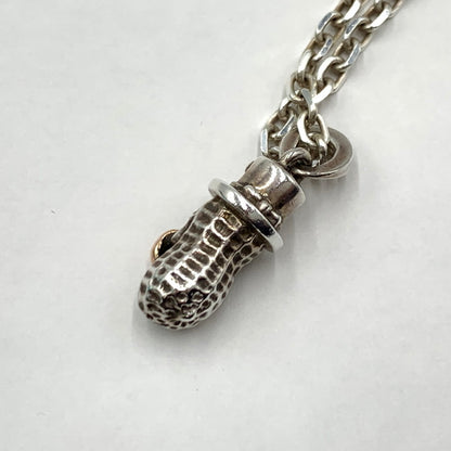 【中古品】【メンズ】 Peanuts ＆Co ピーナッツカンパニー MEDIUM BEROPEANUTS NECKLACE SILVER K10PG ミディアム ベロピーナッツ ネックレス アクセサリー 925 ゴールド 192-260929-ko-01-teih カラー：シルバー 万代Net店