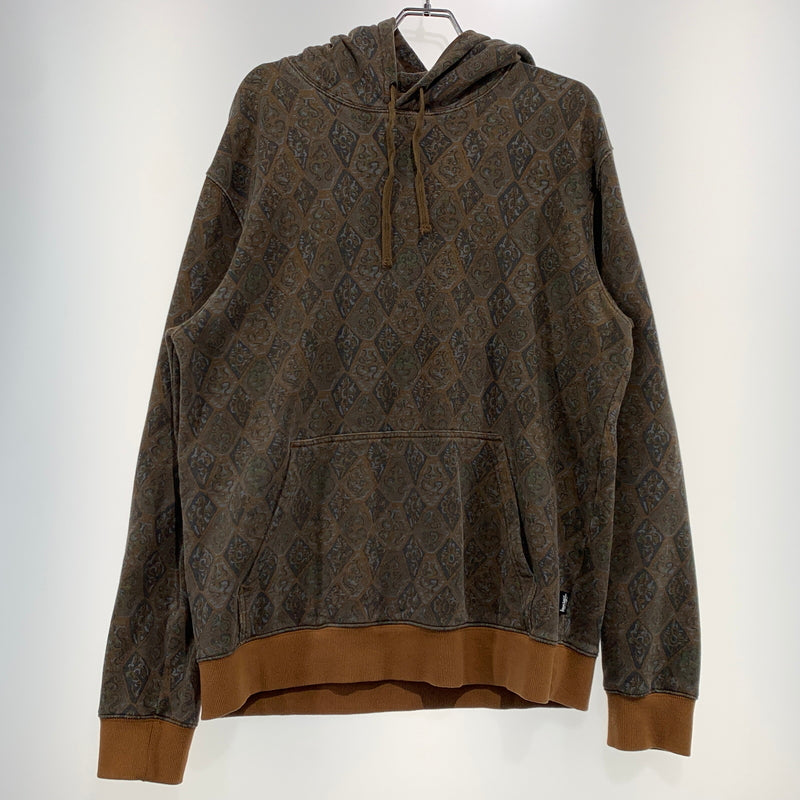 【中古品】【メンズ】 STUSSY ステューシー MARQUIS PULLOVER HOODIE マーキス プルオーバー フーディ プルオーバーパーカー 142-260929-sa-25-teih サイズ：L カラー：総柄 万代Net店