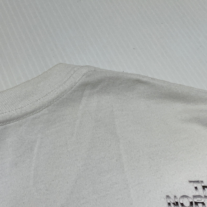 【現状渡し品】【メンズ】 SUPREME シュプリーム × THE NORTH FACE ザ ノースフェイス 18SS METALLIC LOGO TEE NT31808I 2018年 ショートスリーブ ロゴ Tシャツ 半袖 トップス 149-260929-sa-22-teih サイズ：M カラー：ホワイト 万代Net店