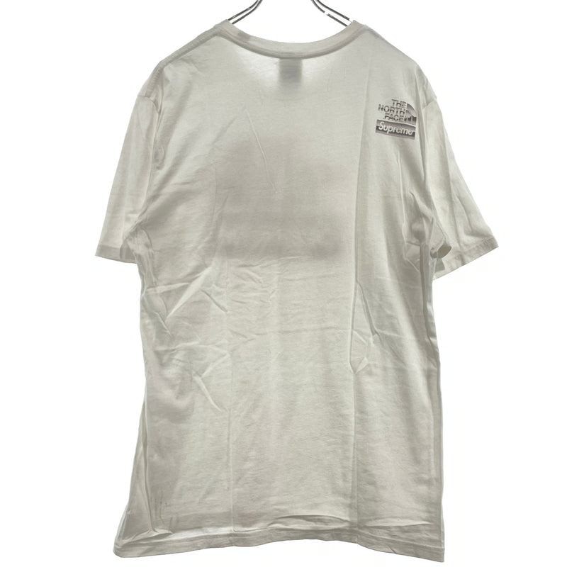 【現状渡し品】【メンズ】 SUPREME シュプリーム × THE NORTH FACE ザ ノースフェイス 18SS METALLIC LOGO TEE NT31808I 2018年 ショートスリーブ ロゴ Tシャツ 半袖 トップス 149-260929-sa-22-teih サイズ：M カラー：ホワイト 万代Net店