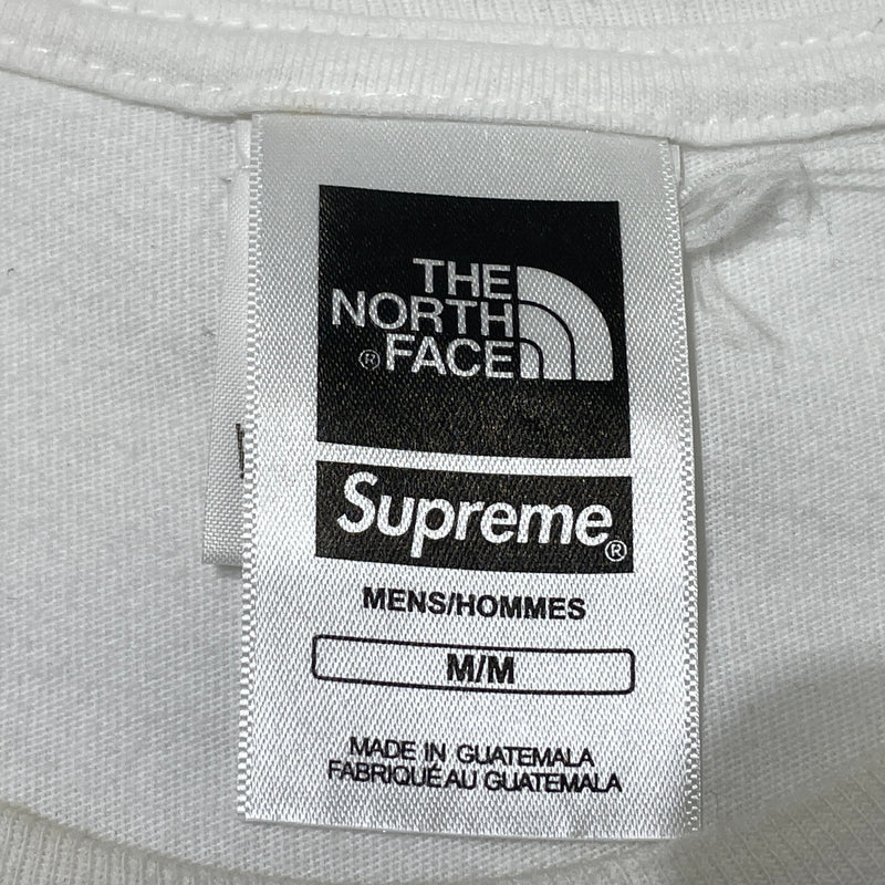 【現状渡し品】【メンズ】 SUPREME シュプリーム × THE NORTH FACE ザ ノースフェイス 18SS METALLIC LOGO TEE NT31808I 2018年 ショートスリーブ ロゴ Tシャツ 半袖 トップス 149-260929-sa-22-teih サイズ：M カラー：ホワイト 万代Net店