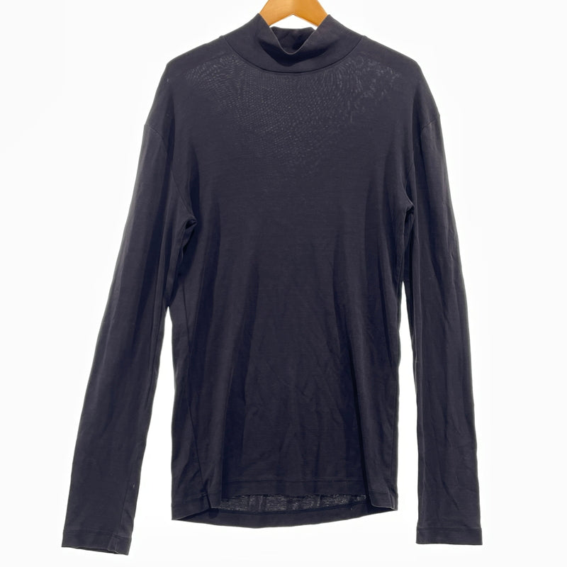 【中古品】【メンズ】 LEMAIRE ルメール MOCK NECK LS TEE モック ネック ロングスリーブ Tシャツ 長袖 トップス 141-260929-sa-24-teih サイズ：S カラー：ブラック 万代Net店