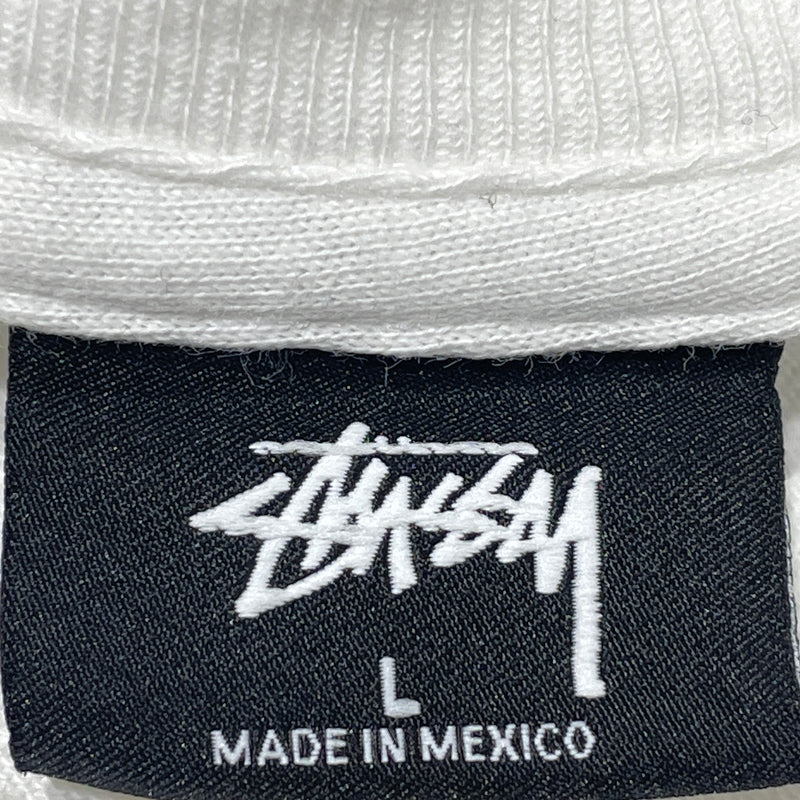 【現状渡し品】【メンズ】 STUSSY ステューシー × CACTUS PLANT FLEA MARKET INTERNATIONAL カタクス プラント フリーマーケット インターナショナル 別注コラボ T-SHIRT Tシャツ 半袖 トップス 142-260929-sa-23-teih サイズ：L カラー：ホワイト 万代Net店