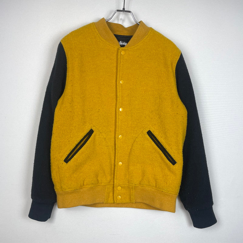 【中古品】【メンズ】 STUSSY ステューシー JACKSON VARSITY JACKET ジャクソン バーシティ ジャケット アウター 142-260929-yo-01-teih サイズ：M カラー：マスタード 万代Net店