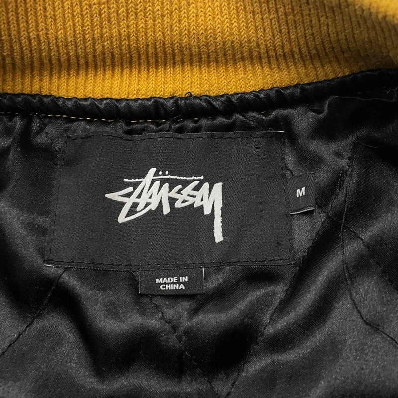 【中古品】【メンズ】 STUSSY ステューシー JACKSON VARSITY JACKET ジャクソン バーシティ ジャケット アウター 142-260929-yo-01-teih サイズ：M カラー：マスタード 万代Net店