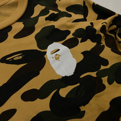 【中古品】【メンズ】 A BATHING APE アベイシングエイプ LOGO L/S TEE 001LTK701001M ロゴ ロングスリーブTシャツ 長袖トップス 142-261003-ss-02-teih サイズ：M カラー：カモ柄 万代Net店