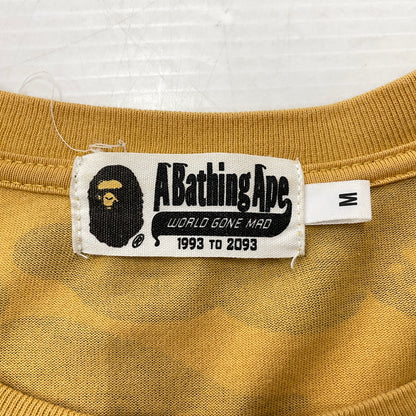 【中古品】【メンズ】 A BATHING APE アベイシングエイプ LOGO L/S TEE 001LTK701001M ロゴ ロングスリーブTシャツ 長袖トップス 142-261003-ss-02-teih サイズ：M カラー：カモ柄 万代Net店