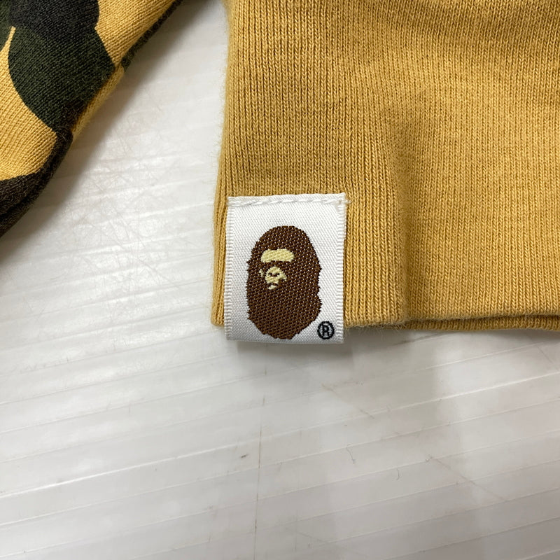 【中古品】【メンズ】 A BATHING APE アベイシングエイプ LOGO L/S TEE 001LTK701001M ロゴ ロングスリーブTシャツ 長袖トップス 142-261003-ss-02-teih サイズ：M カラー：カモ柄 万代Net店