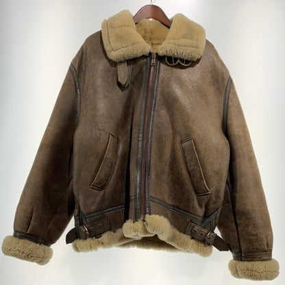 【現状渡し品】【メンズ】 U.S.SHEEPSKIN ユーエスシープスキン MOUTON FLIGHT JACKET TYPE B-3 AC-26824 ムートン フライトジャケット アウター USA製 145-261001-ko-06-teih サイズ：44 カラー：ブラウン 万代Net店