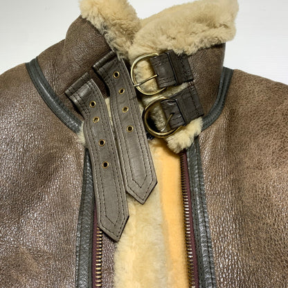 【現状渡し品】【メンズ】 U.S.SHEEPSKIN ユーエスシープスキン MOUTON FLIGHT JACKET TYPE B-3 AC-26824 ムートン フライトジャケット アウター USA製 145-261001-ko-06-teih サイズ：44 カラー：ブラウン 万代Net店